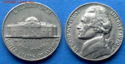 США - 5 центов (D) 1970 года до 7.03 - США 5 центов, 1970
