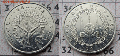 Джибути 5 франков 1991 unc до 13.03 - Джибути