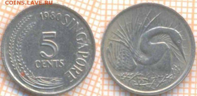 Сингапур 5 центов 1980 г., до 16.03.2020 г. 22.00 по Москве - Сингапур 5 центов 1980 311