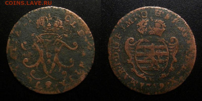 Люксембург – 1 лиард (1759) до 14.03 (22.00) - Люксембург – 1 лиард (1759) «Мария Терезия» №1
