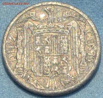 Испания 10 центов 1940. 15. 03. 2020 в 22 - 00 . - DSC_0232.JPG