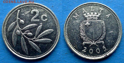 Мальта - 2 цента 2005 года (Флора) до 22.03 - Мальта 2 цента, 2005