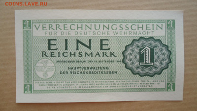 ГЕРМАНИЯ 1 МАРКА 1944  UNC ВЕРМАХТ - DSC08574.JPG