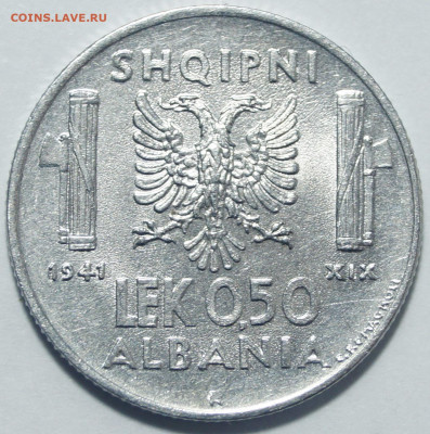 Албания 0,5 Лек 1941 до 29.03.2020 в 22:00 - Албания05Лек_1.JPG