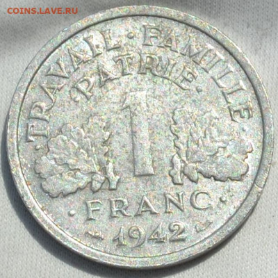 Франция 1 франк 1942. 31. 03. 2020 в 22 - 00. - DSC_0035
