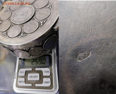 Шкатулка икрустация из монет европы серебро проба 84 - Шкатулка серебро 7