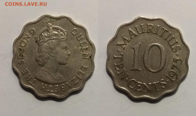 Британский Маврикий 10 центов 1975 г - 10.04 22:00мск - IMG_20200405_104759