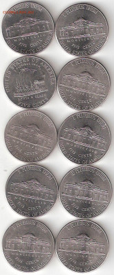 США: 5 цент разные 10шт. 1 - 5 Cent-10st P 1