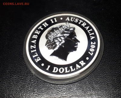 Серебро Австралия 1 доллар, 2007 Коала до 13.04 - 1 (18)