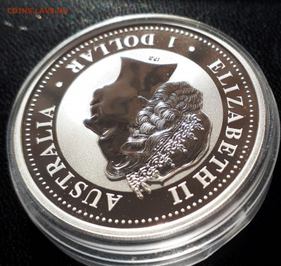 Серебро Австралия 1 доллар, 2006 Год собаки. Цветная - 1 (39)