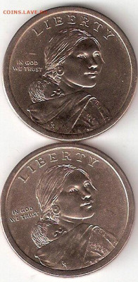 США - $1 серия САКАГАВЕИ 2 монеты ФИКС - САКАГАВЕИ 2013Р,2016 D a