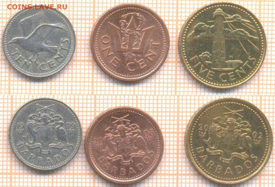 Барбадос 3 монеты, до 21.04.2020 г. 22.00 по Москве - Барбадос 3 монеты 627