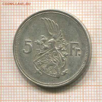 Люксембург 5 франков 1929г. до 07.05.2020г. в 22.00 мск - Люксембург р