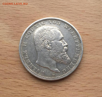 Крона Шайба Германская империя 5 марок 1903 Вюртемберг Герма - krona_shajba_germanskaja_imperija_5_marok_1903_vjurtemberg_germanija_serebro (2)