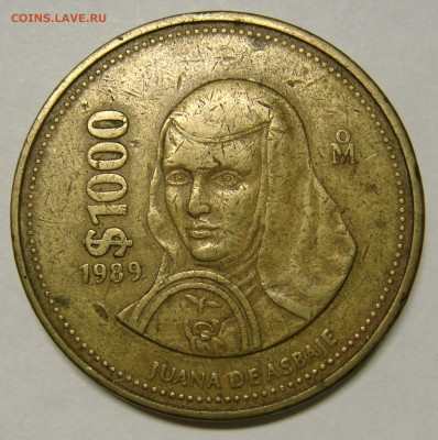 МЕКСИКА - 1000 песо 1989, 31 мм. До 26.05 (ВТ) - 01.JPG