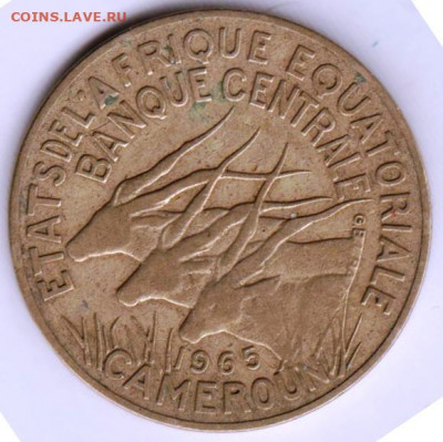 Камерун 10 франков 1965 г. до 24.00 27.05. 20 г. - 036