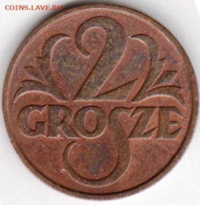 Польша 2 гроша 1936 г. до 24.00 28.05. 20 г. - 086
