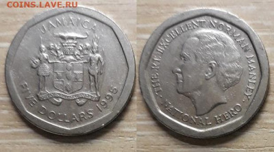С рубля Ямайка 5 долларов 1995 - 20200415_211316