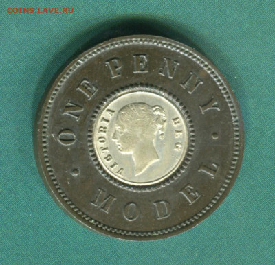 биметалл Великобритания Англия 1 модел пенни 1844 Model Penn - bimetall_velikobritanija_anglija_1_model_penni_1844_model_penny