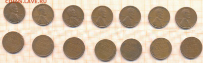 США 1 цент 1935 - 1957 гг., фикс - США 1 цент фикс 1062