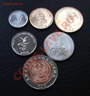 Наборы иностранных монет, ходячка, в основном унц - руанда 2