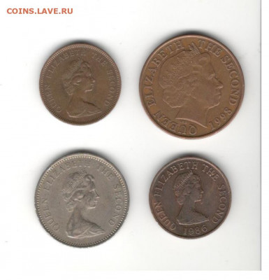 Остров Джерси, 4 разных монеты (1, 2 и 5 пенни). - Джерси 2
