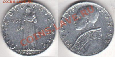 монеты Ватикана - Ватикан 10 лир 1953