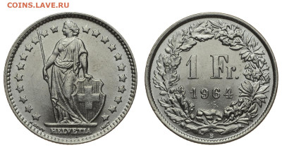Швейцария. 1 франк 1964 г. До 04.07.20. - DSH_8037.JPG