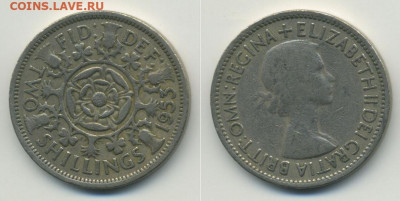 Погодовка Великобритании с рубля 2 шиллинга 1953 - 2shil1953