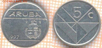 Аруба 5 центов 1997 г., до 22.07.2020 г. 22.00 по Москве - Аруба 5 центов 1997 1298