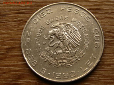 Мексика 10 песо 1960 Независимость до 29.07.20 в 22.00 М - IMG_8286.JPG