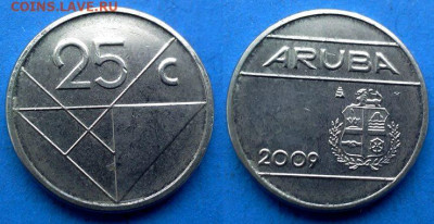 Аруба - 25 центов 2009 года до 26.08 - Аруба 25 центов, 2009
