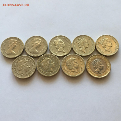 Великобритания 1983-2016г 1 фунт 9 монет - image-31-08-20-05-55