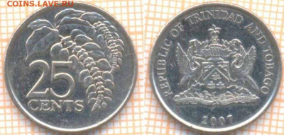 Тринидад и Тобаго 25 центов 2007 г., до  7.09.2020 г. 22.00 - Тринидад 25 центов 2007 1576