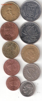 Иностранные монеты: 10 монет разные - ИНОСТРАНЬ-10 монет а 010