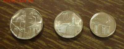 КУБА - подборка ходячки 3 монеты до 15.09, 22.00 - Куба 3 шт набор сентаво