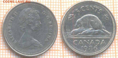Канада 5 центов 1986 г., до 15.09.2020 г. 22.00 по Москве - Канада 5 центов 1986 1643