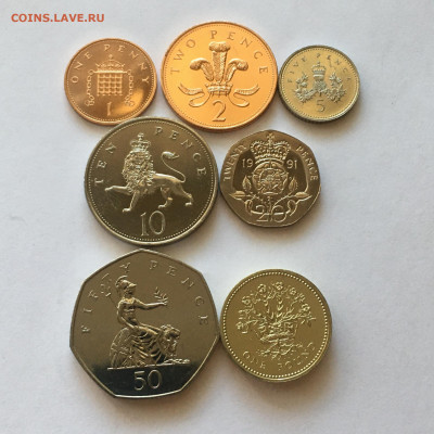 Великобритания 1991г Годовой набор 7 монет - image-09-09-20-05-07-1