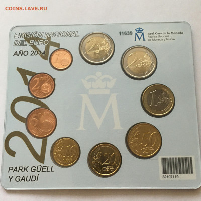 Испания 2014 Годовой набор 9 монет 5,88 Евро - image-06-08-20-06-35