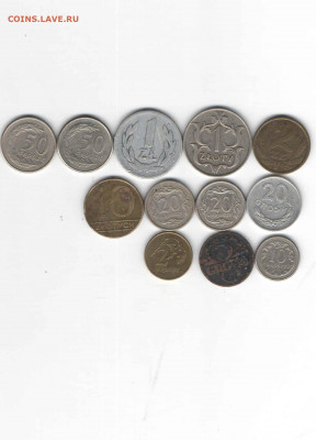 Польша, набор из 12 монет, до 22.00 мск 23.09 - польша 1