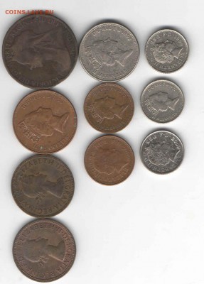 Великобритания, набор из 10 монет, до 23.09.2020 - великобритания