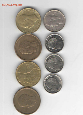 Бельгия, набор из 8 монет, до 22.00 мск. 24.09 - бельгия
