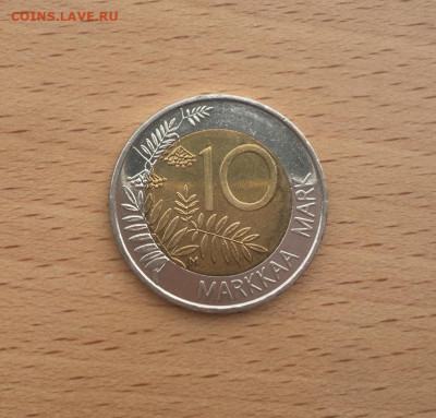 Биметалл Финляндия 10 марок 1999 Финское председательство ЕС - bimetall_finljandija_10_marok_1999_finskoe_predsedatelstvo_v_es (1)