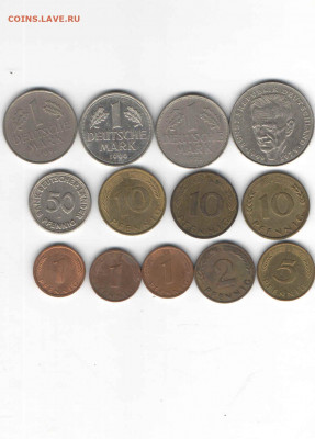 ФРГ, набор из 13 монет, до 22.00 мск. 05.10 - фРГ