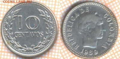 Колумбия 10 сентаво 1969 г., до 06.10.2020 г. 22.00 по Москв - Колумбия 10 сентаво1969 1836