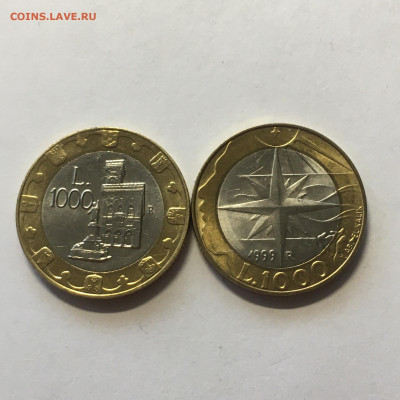 Сан-Марино 1997-99гг 1000 лир БИМ 2 монеты - image-21-09-20-03-52-1