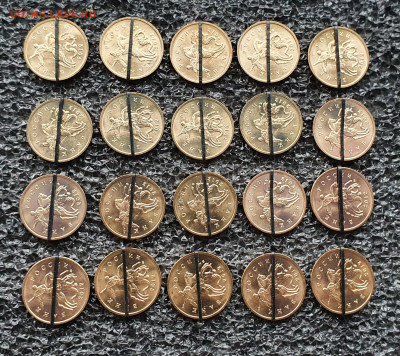 10 копеек мега засор + 24 монеты с разными браками до 15.10 - 60- 10 коп_мешковые