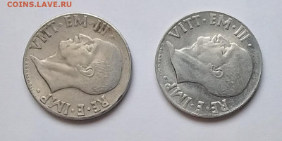 2 монеты Италии, номиналом 20 чентензимо, 1940 и 1941 г. - Италия  20 чентезимо 1940 и 1941в