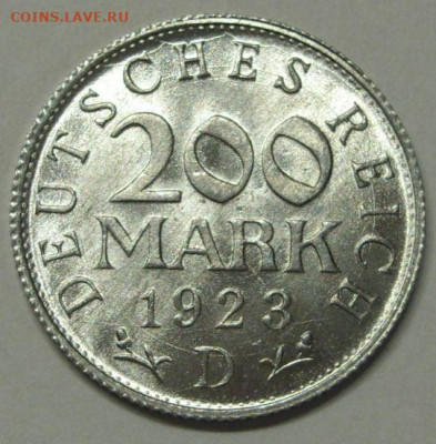 200 марок 1923 D unc. - 200 марок 1923 D - 7-1
