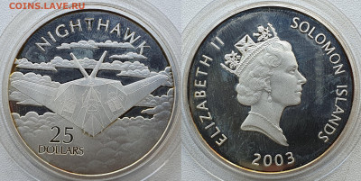 Соломоновы острова 25 долларов 2003 Nighthawk до 19.10 - 25дсоломон